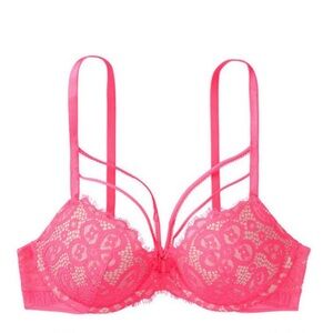 Victoria’s Secret Very Sexy Push Up Bra Women’s Size 32DD Lingerie Lace Strappy